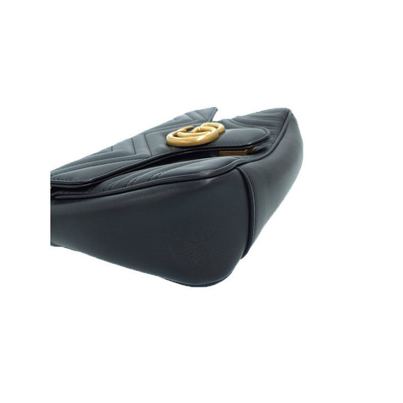 Gucci GG Marmont Quilted Small Shoulder Bag Chain Black - Picture 8 of 9